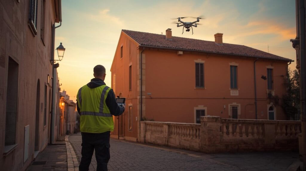 Prix d'une intervention par drone : l'estimer en quelques secondes 1 Inspection d'une toiture par drone : ce qui fait le prix d'une intervention par drone