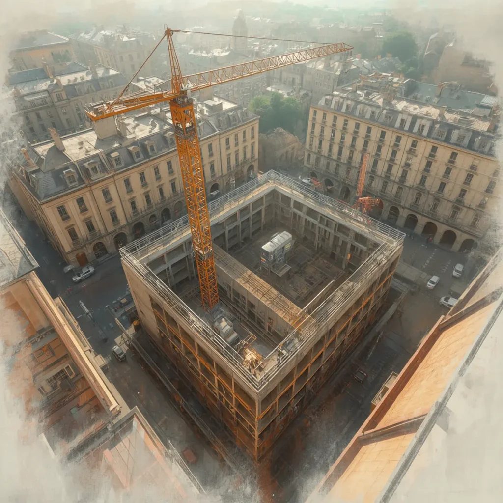 Suivi de chantier par drone en zone urbaine dense
